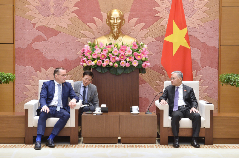 Chủ tịch Nhóm Nghị sĩ hữu nghị Việt Nam– Đức Đôn Tuấn Phong tiếp Đoàn nghị sĩ Cộng hòa liên bang Đức